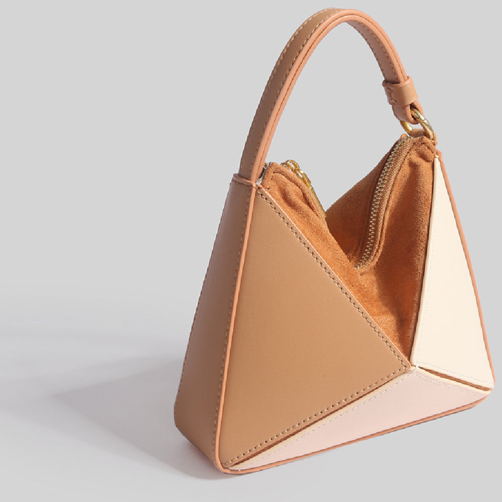 Sac cabas pliable bandoulière en treillis triangulaire effet diamant avec sangle réglable