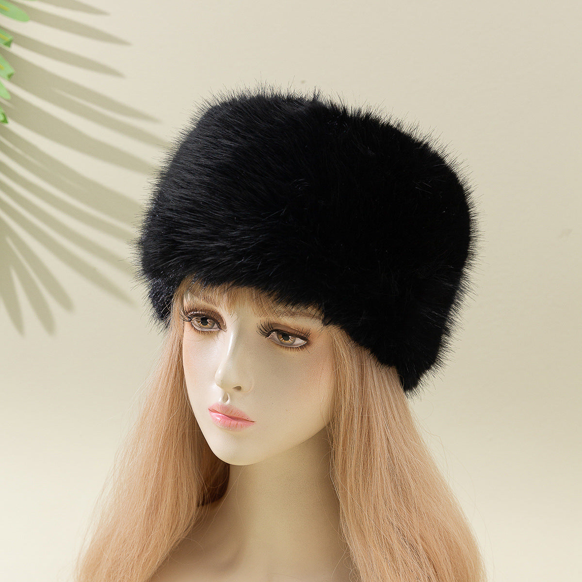 Chapeau Seau en Fourrure de Renard pour Femme, Protection des Oreilles, Chaud, Taille M (56-58 cm)