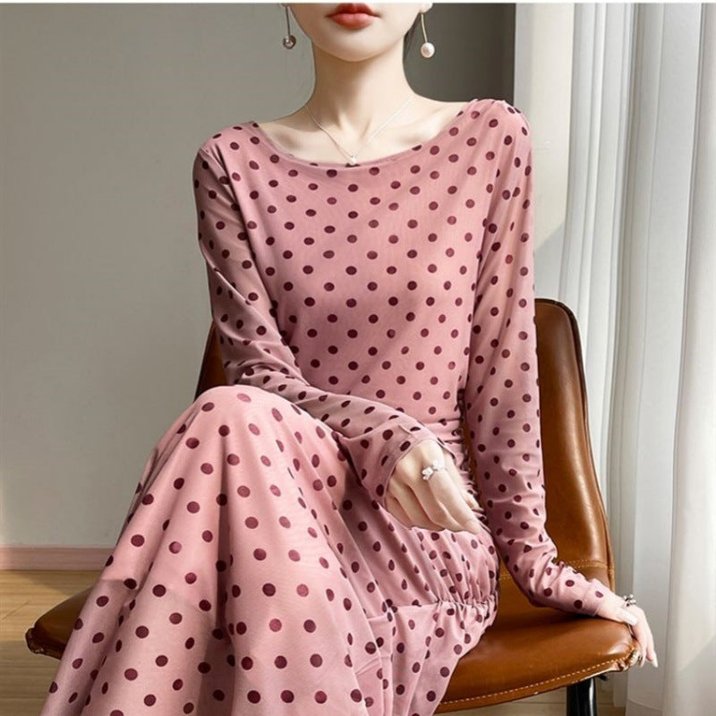 Printed Long Sleeve Dress For Women