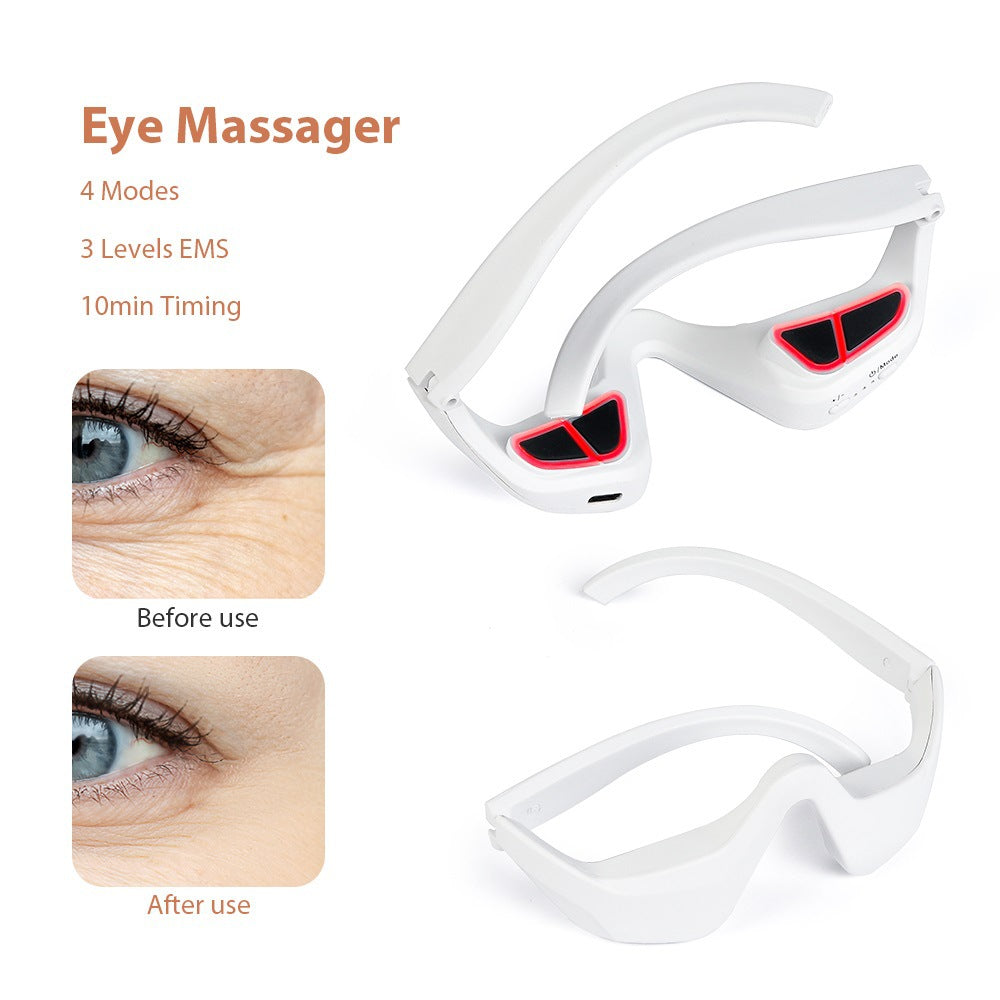 Appareil de massage oculaire soulage la fatigue oculaire Lunettes de massage pour les yeux Appareil de massage pour soulager la fatigue oculaire Appareil de massage sous les lunettes