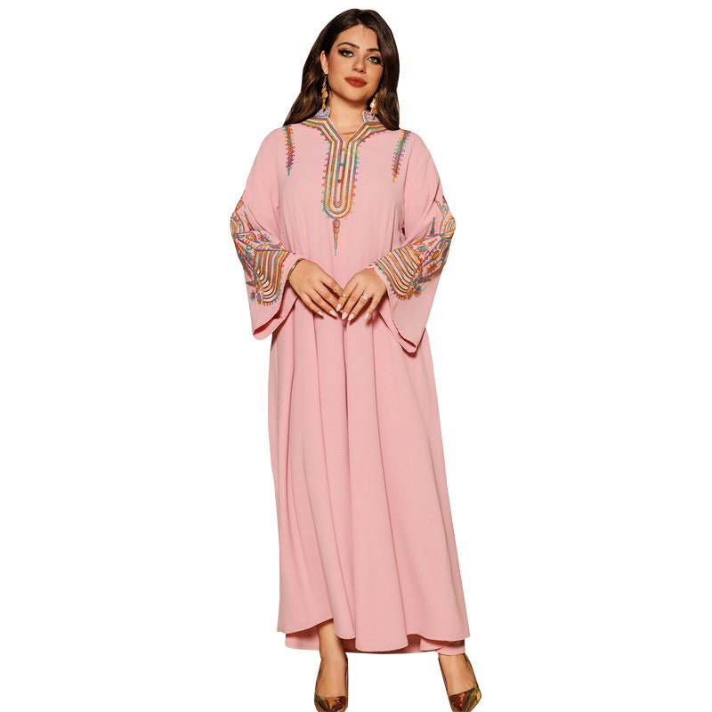 Muslim Women's Embroidered Rope Embroidered Dress