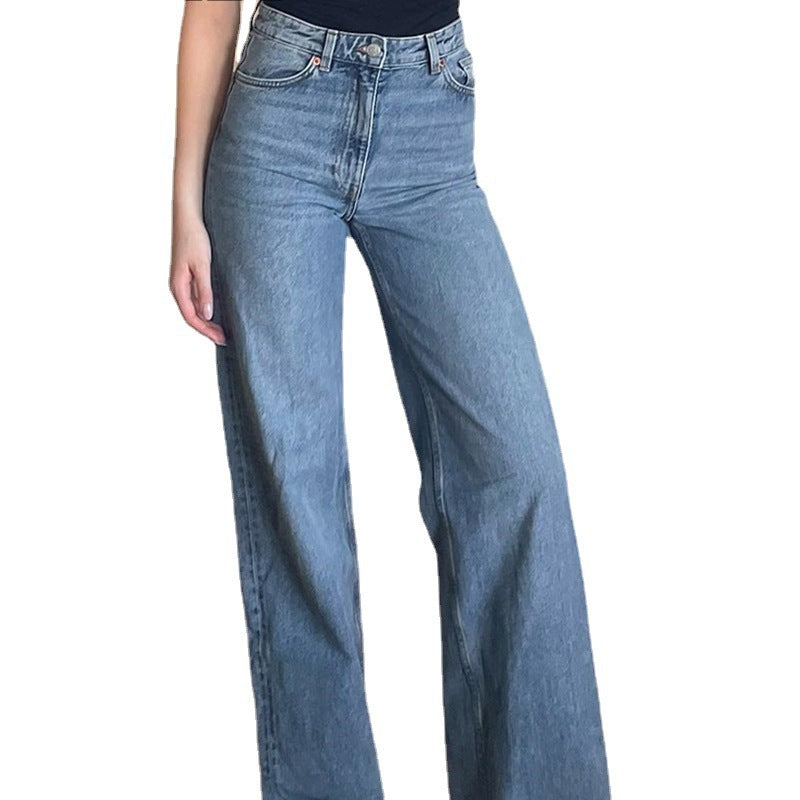 Jean femme droit ample rétro