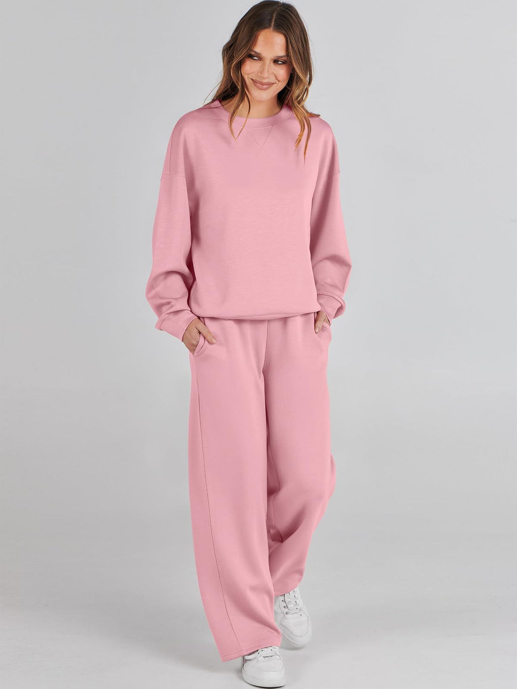 Ensemble de survêtement décontracté en polyester à manches longues pour femme