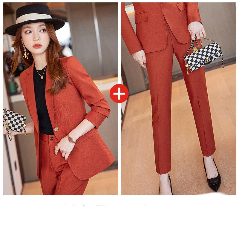 Autumn Winter Women's Professional President's Formal Suit Dress