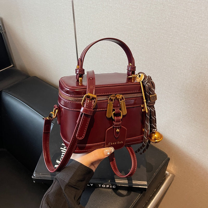Sac à bandoulière rétro en cuir PU, facile à assortir