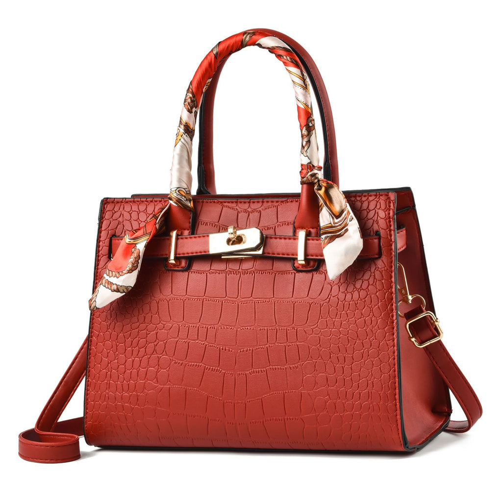 Fashion Women's Large Capacity Portable PU Shoulder Bag