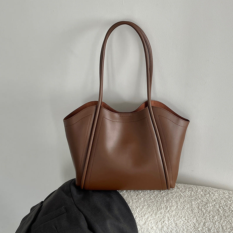 Sac à bandoulière en cuir de vachette véritable grande capacité