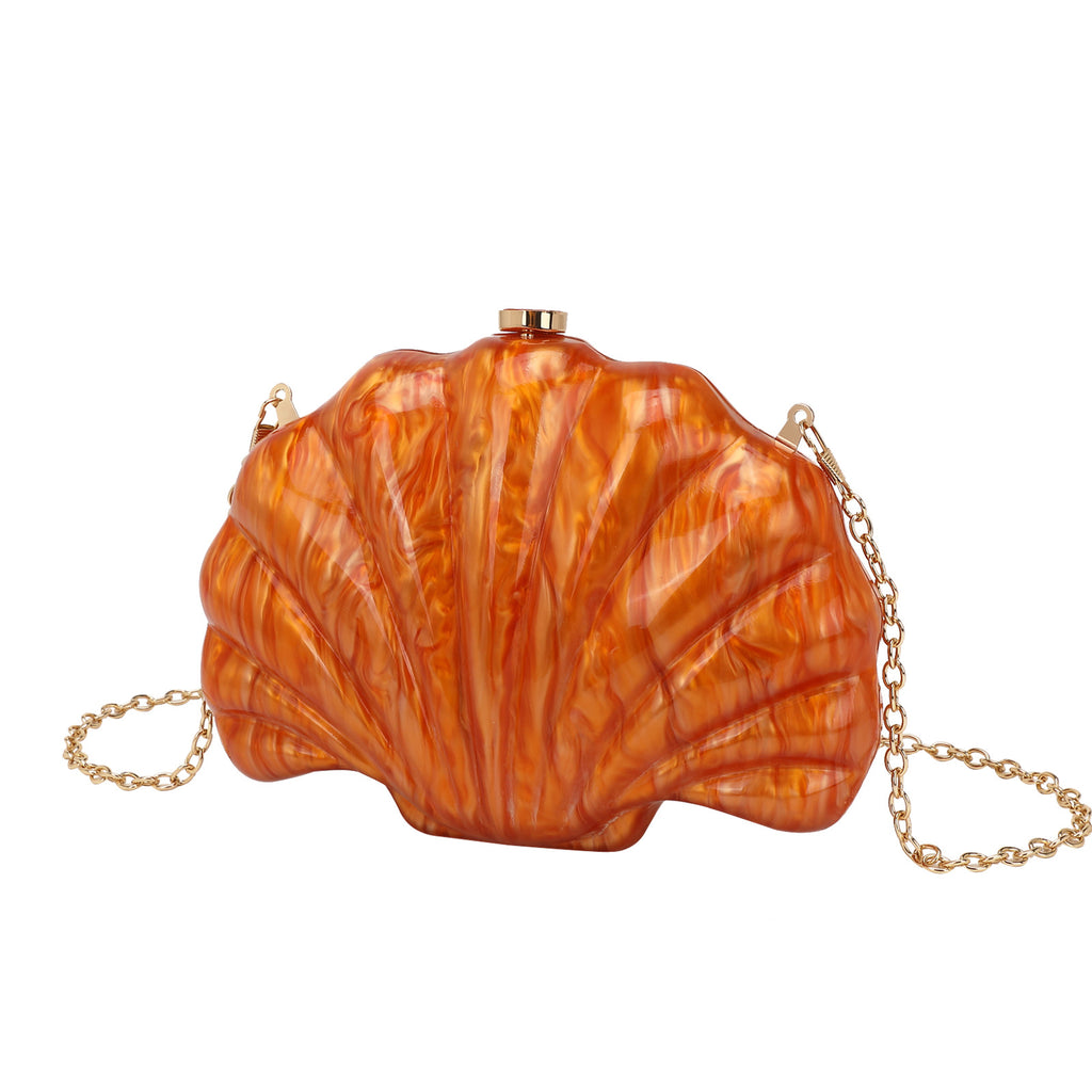 Sac bandoulière Shell en chaîne acrylique multicolore