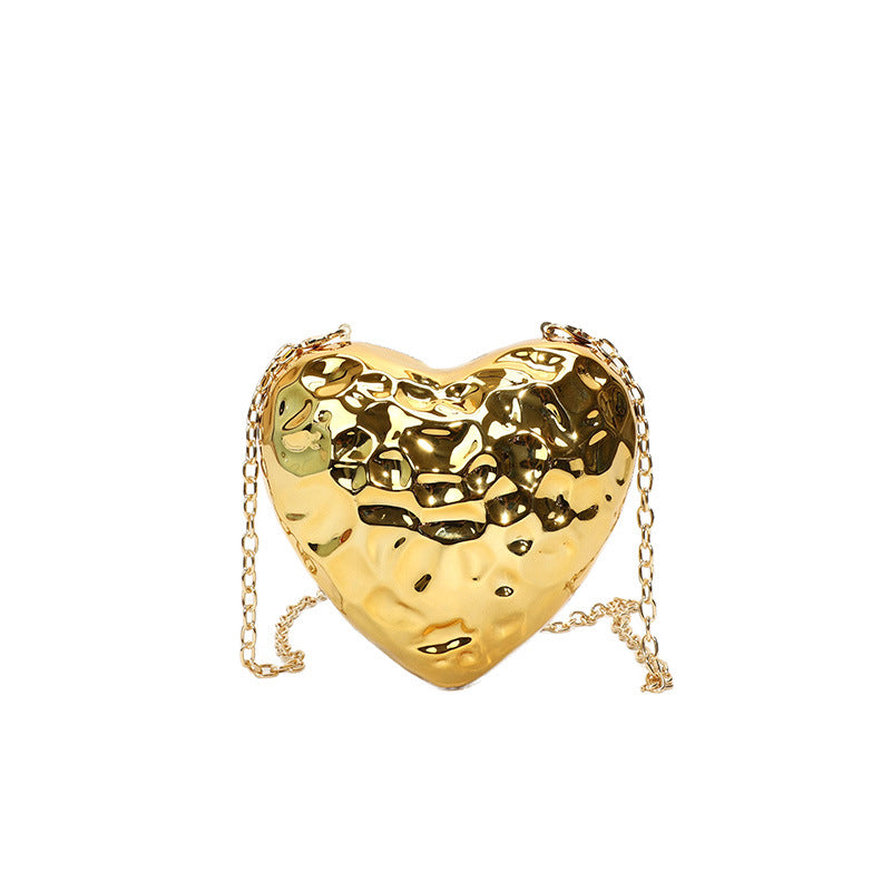 Heart-Shaped Acrylic Meteorite Bag with Sequins
