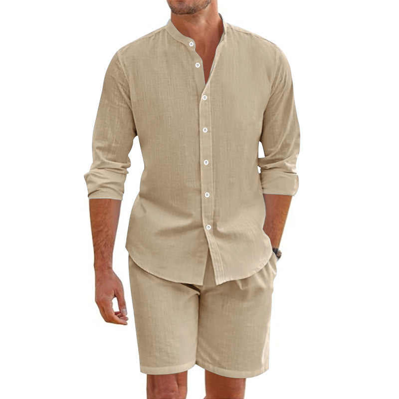 Ensemble de plage pour hommes : haut et short à cordon de serrage