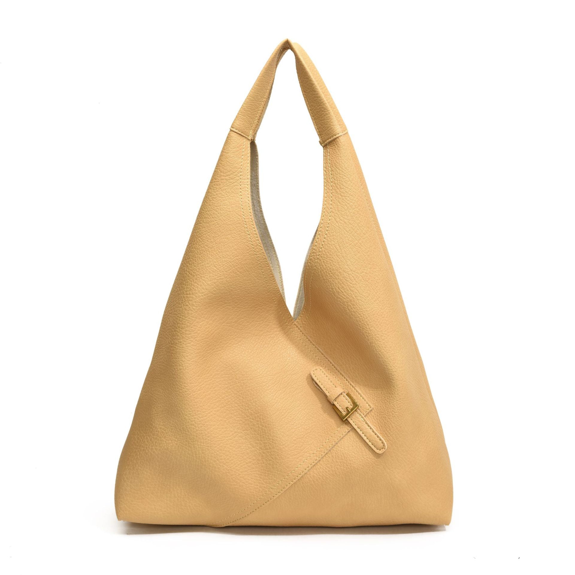 Solid Color Soft PU Leather Large Capacity Underarm Bag