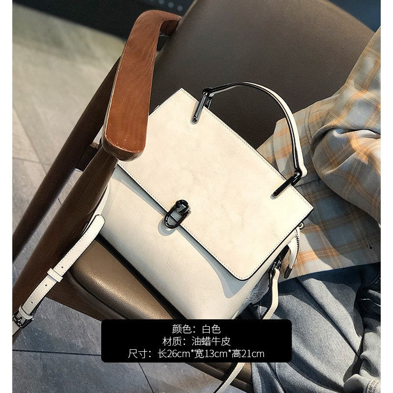 Cowhide High-End Fashionable Handbag for Women in Multiple Colors