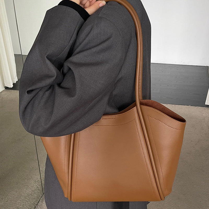 Sac à bandoulière en cuir de vachette véritable grande capacité