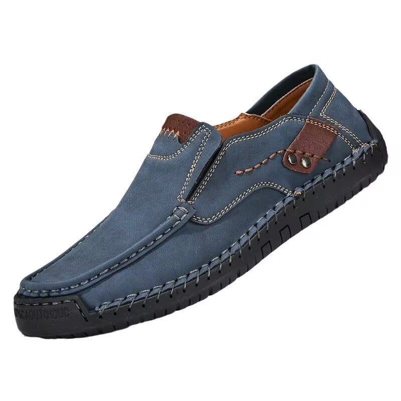 Chaussures habillées décontractées en microfibre pour hommes avec protège-pieds