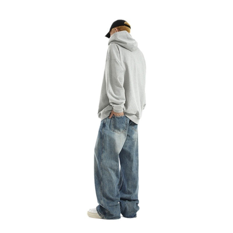 American-Style Retro Spring-Summer Skinny Jeans for Men in Blue