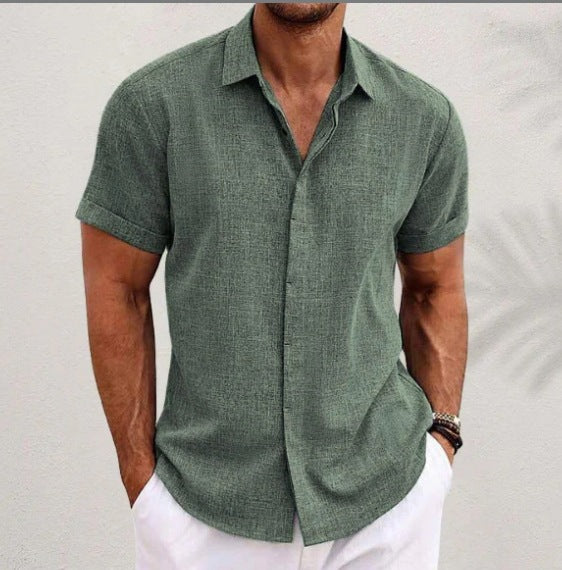 Men's Business Casual Cotton Blend Lapel Cardigan