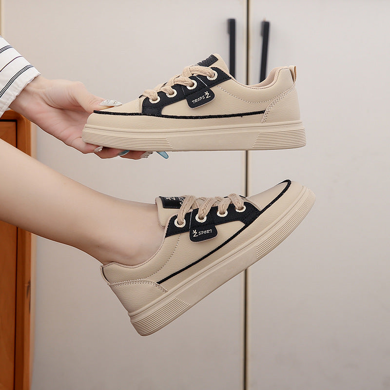 Baskets compensées blanches confortables pour femme