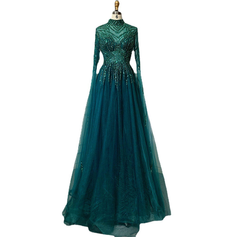 Elegant Slimming Art Exam Dress with Organza Fabric