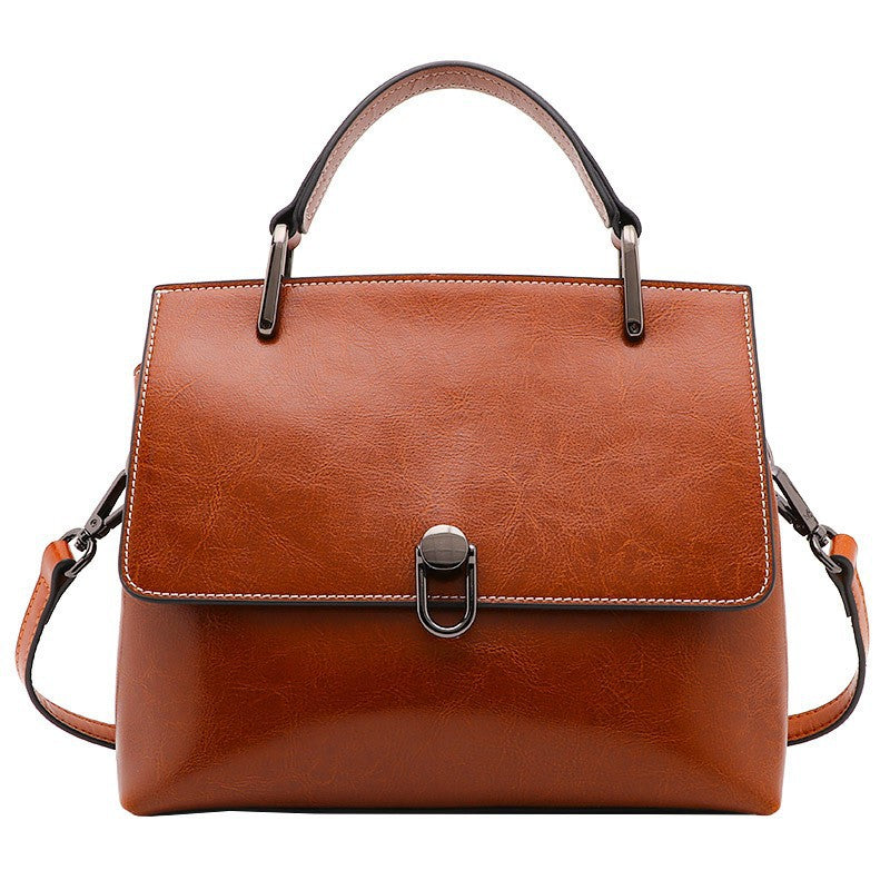 Cowhide High-End Fashionable Handbag for Women in Multiple Colors