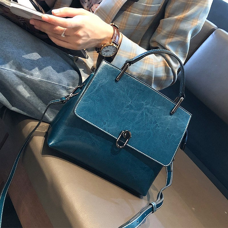 Cowhide High-End Fashionable Handbag for Women in Multiple Colors