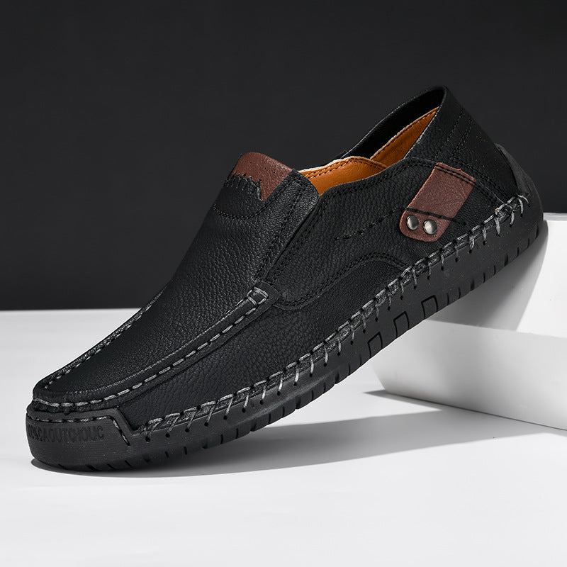 Chaussures habillées décontractées en microfibre pour hommes avec protège-pieds