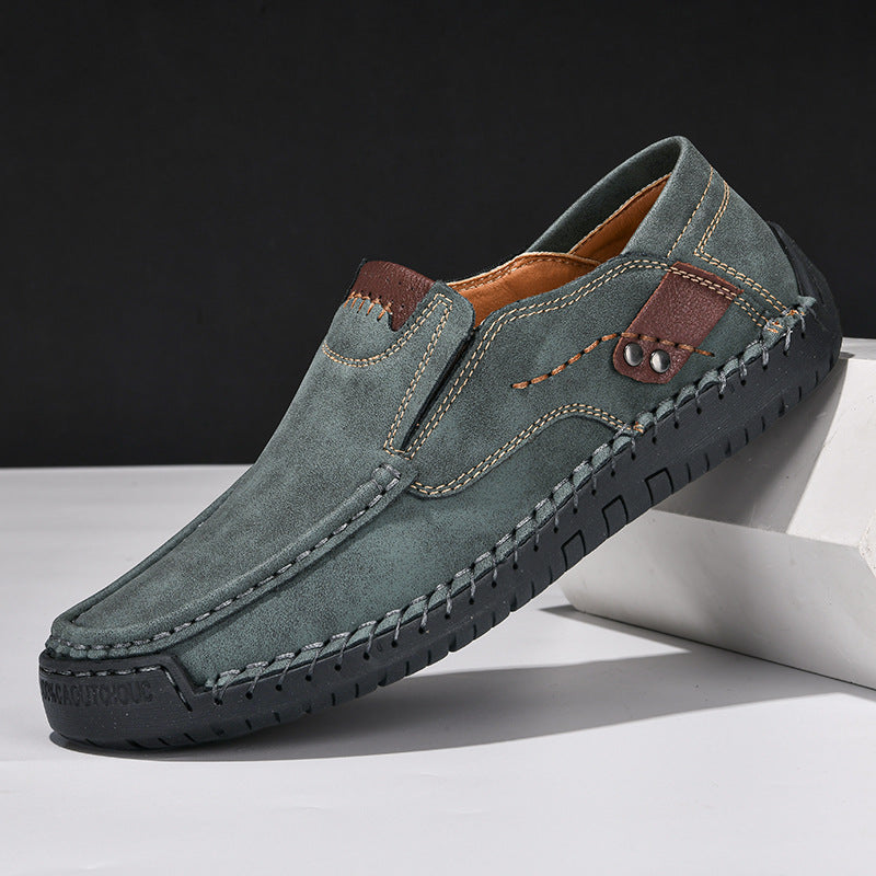 Chaussures habillées décontractées en microfibre pour hommes avec protège-pieds