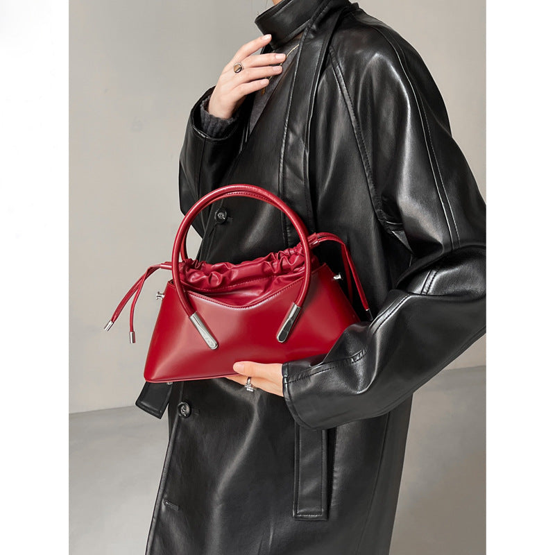 Genuine Leather Women's Portable Crossbody Shoulder Bag 29.5cm