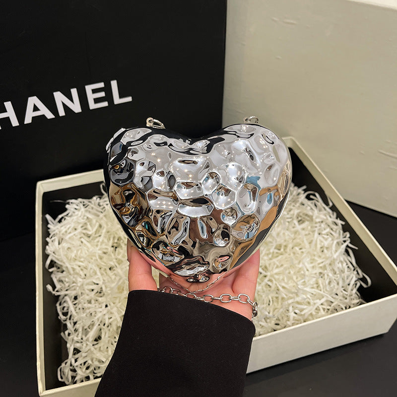 Shiny Heart-shaped Meteorite Acrylic Bag