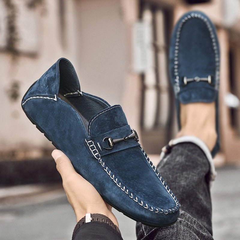 Men's Breathable Suede Casual Shoes Rubber Sole