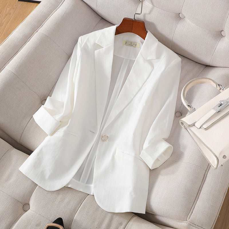 Personalized Women's Summer Suit Coat Slim Fit Cotton