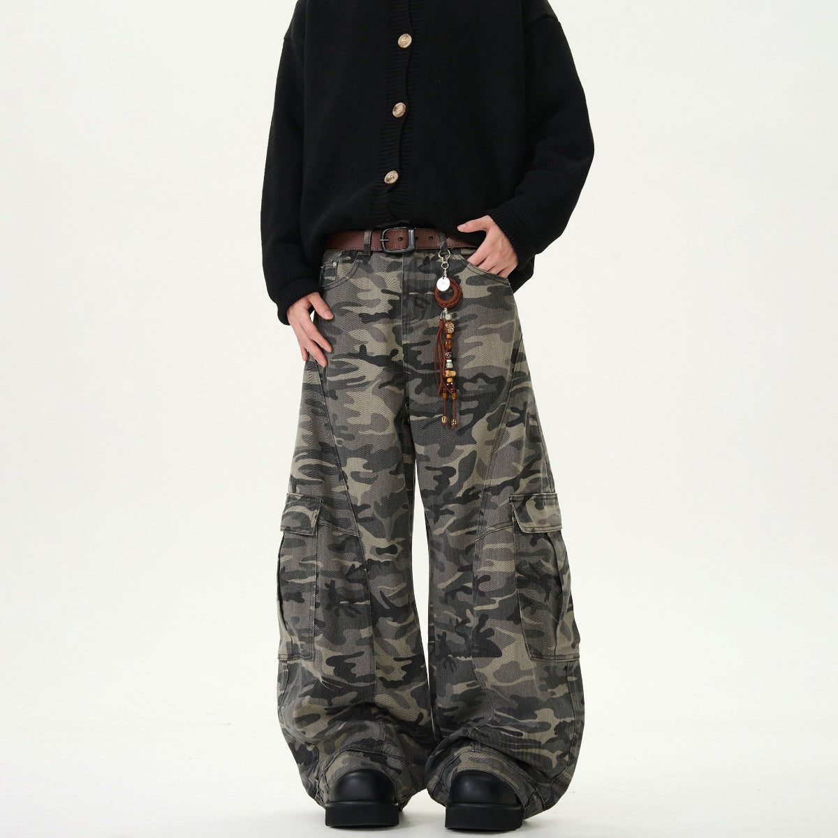 American Fashion Brand Camouflaged Male Loose Casual Retro Machete