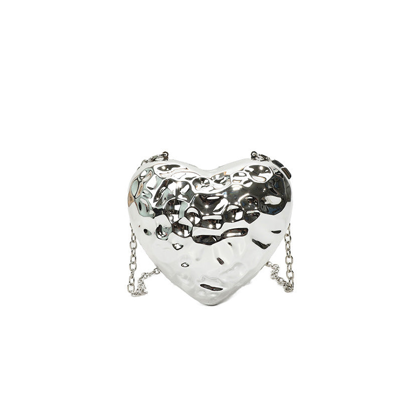 Heart-Shaped Acrylic Meteorite Bag with Sequins