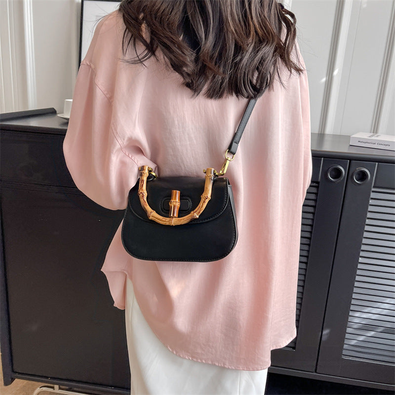 Portable Bamboo Crossbody Shoulder Bag for Women