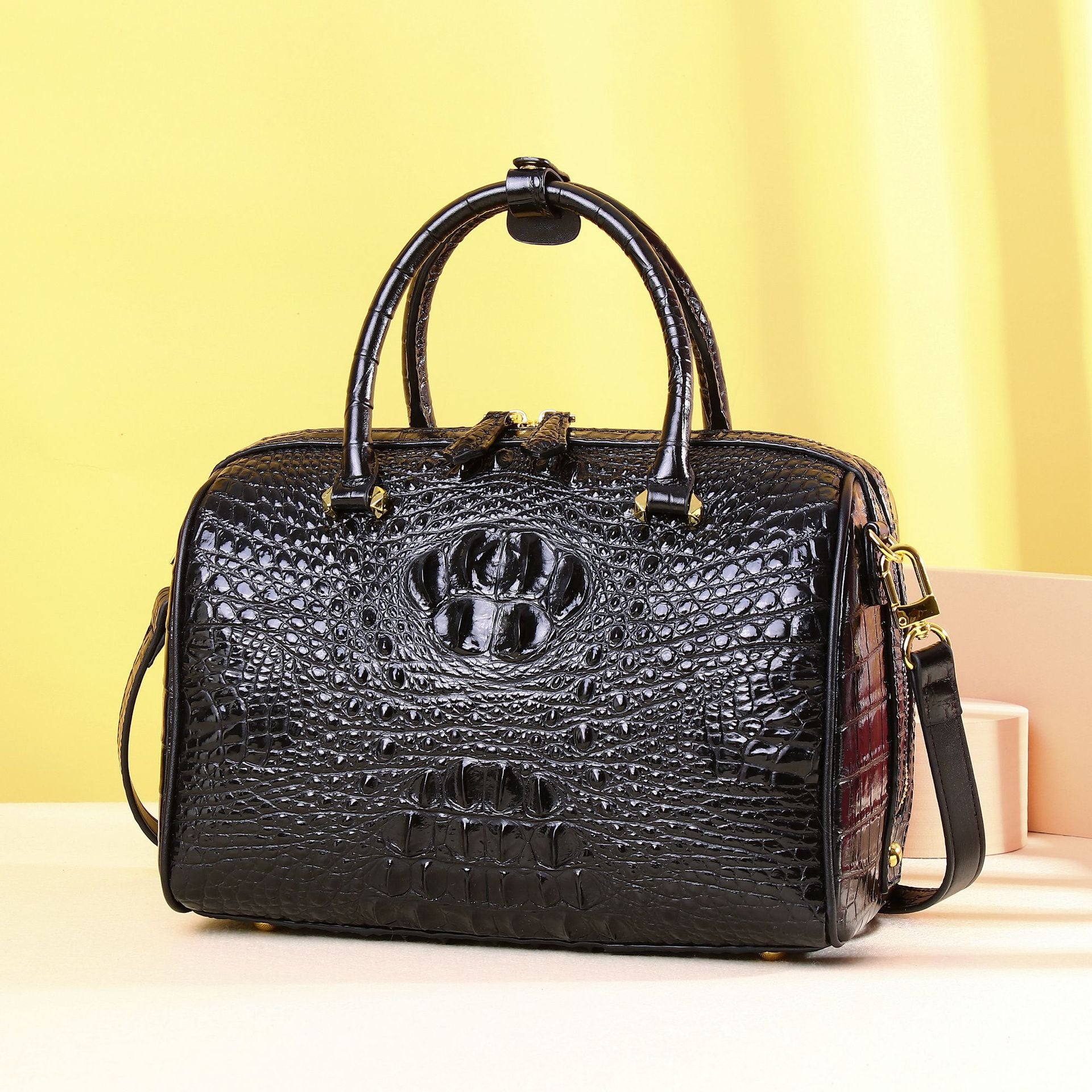 Classic Ladies Pillow Shoulder Crossbody Bag in Black & White