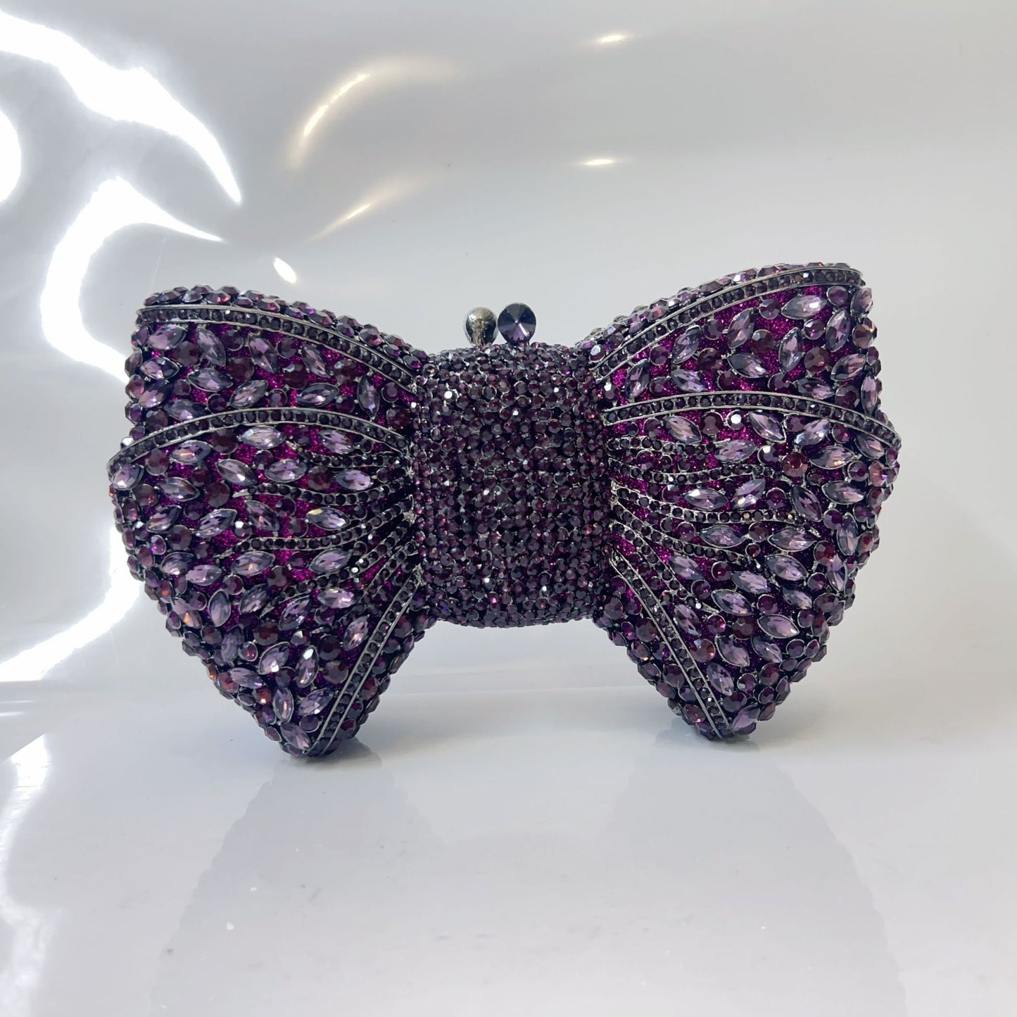 Bow Diamond Evening Bag Rhinestone Clutch