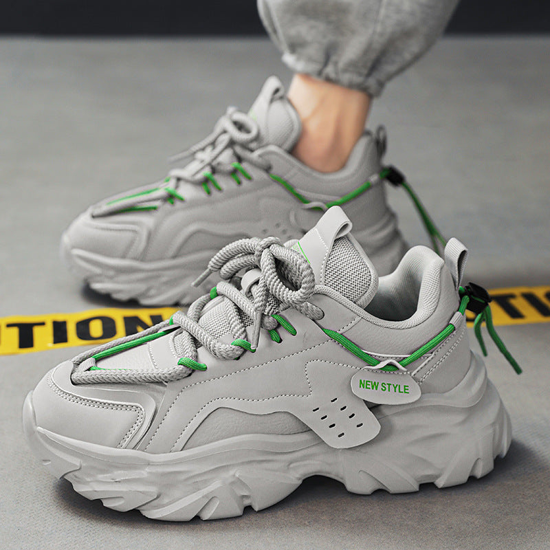 Trendy All-Match Casual Sports Shoes with Thick Height-Increasing Sole