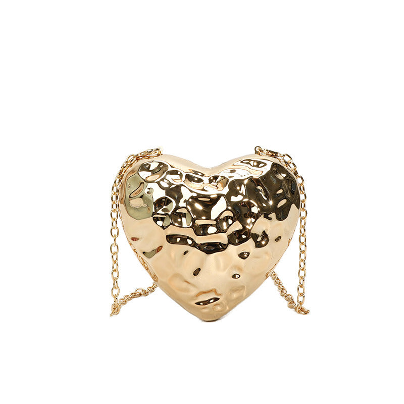 Heart-Shaped Acrylic Meteorite Bag with Sequins