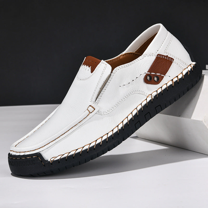 Chaussures habillées décontractées en microfibre pour hommes avec protège-pieds