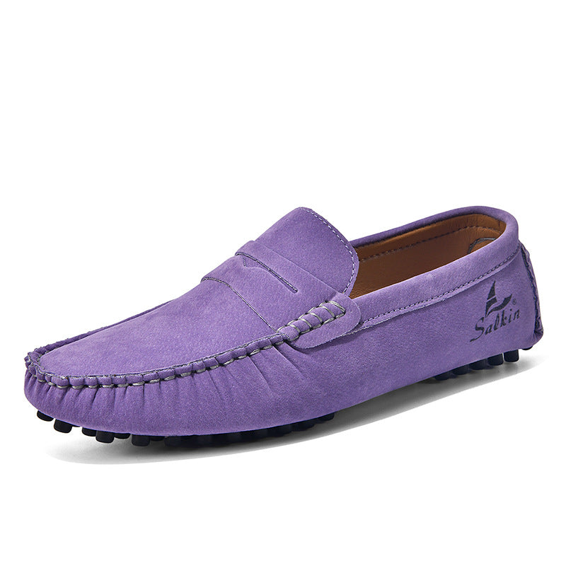 Men's Gommino Slip-On Shoes – All-Matching Colors, Flat Heel, Breathable