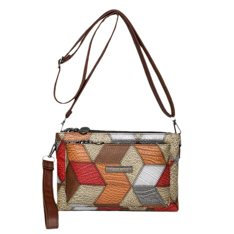 Women's PU Leather Simple Handbag Crossbody Coin Purse for Travel