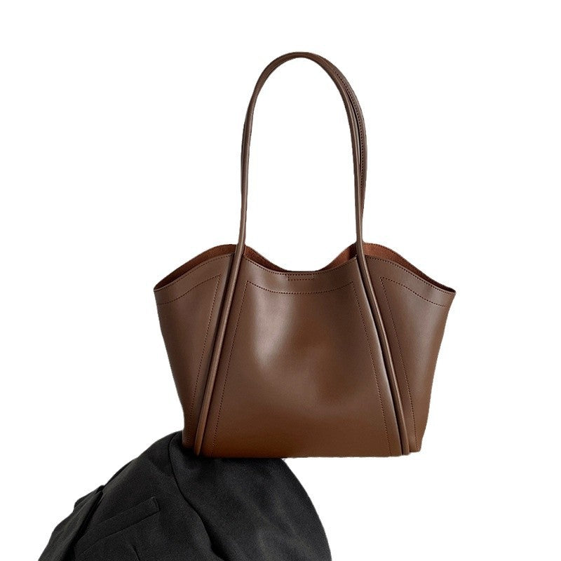 Sac à bandoulière en cuir de vachette véritable grande capacité