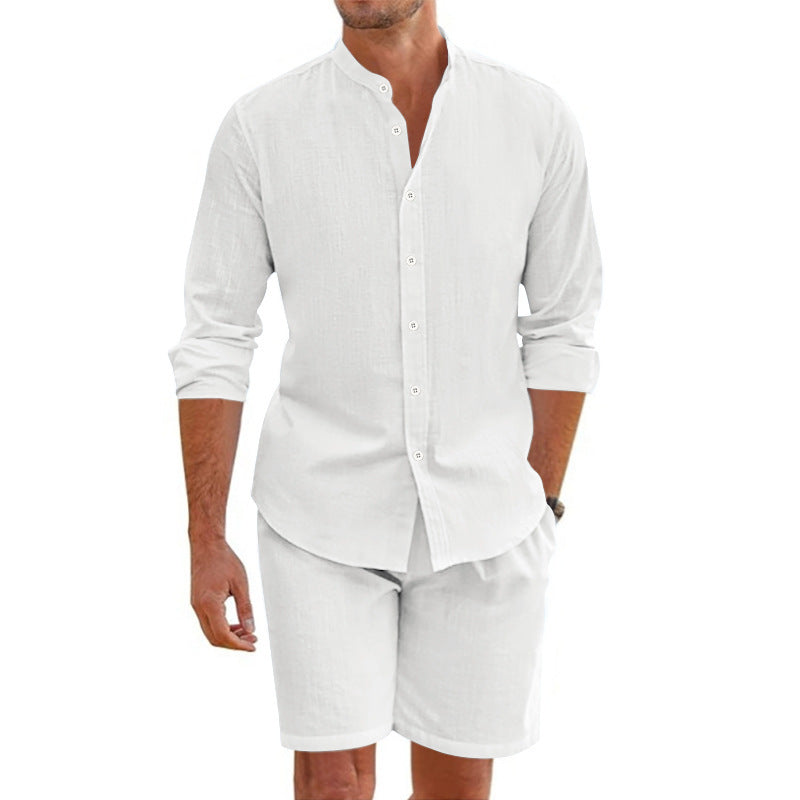 Ensemble de plage pour hommes : haut et short à cordon de serrage