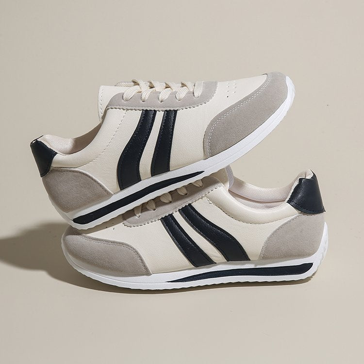 Baskets de course basses à lacets – Maille légère, talon plat, tailles 35-43, rouge et bleu