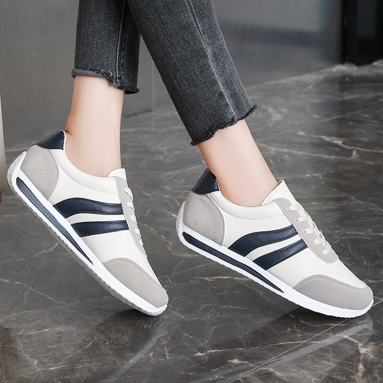 Baskets de course basses à lacets – Maille légère, talon plat, tailles 35-43, rouge et bleu