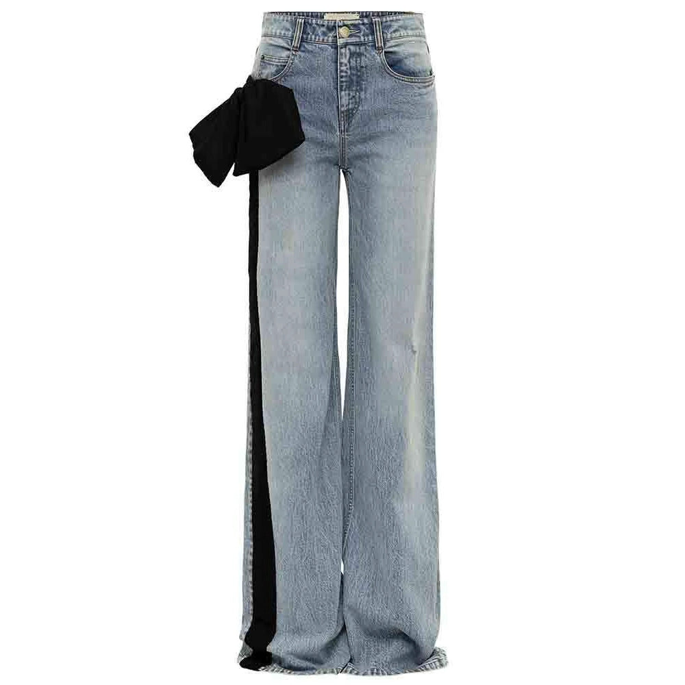 Stylish Lightweight Cotton Jeans for Women, Mid Waist, Straight Leg, S-XL