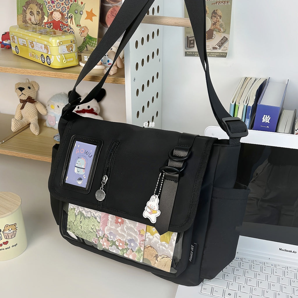 Canvas Waterproof Lightweight Casual Crossbody Handbag 33×27×15cm