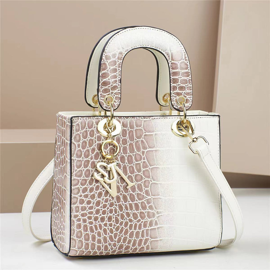 Sac bandoulière en PU pour femme avec motifs peau de serpent et clous