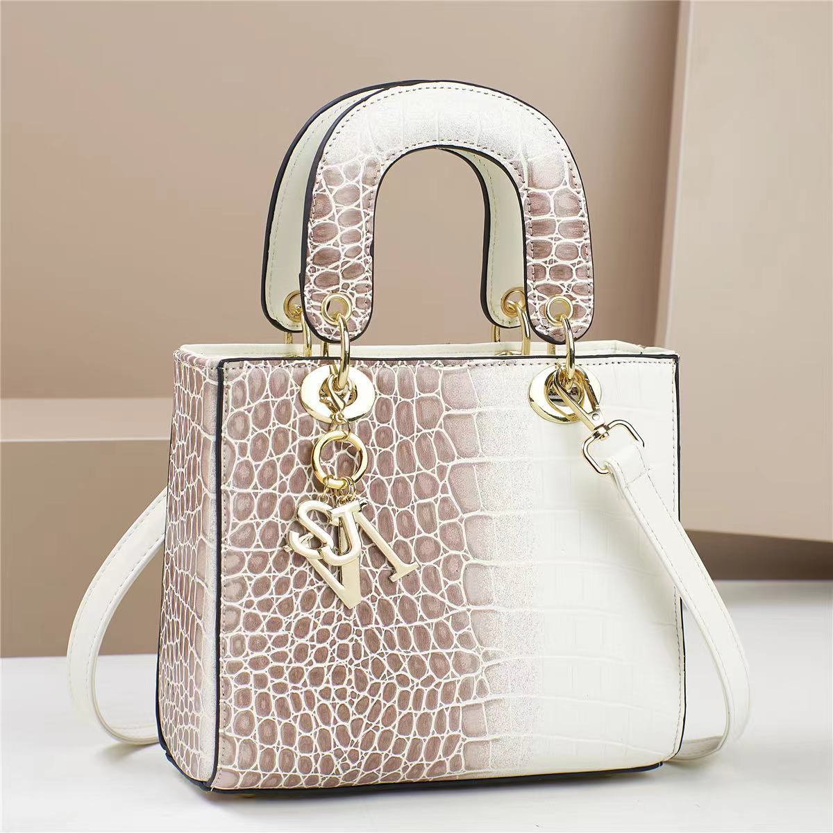Sac bandoulière en PU pour femme avec motifs peau de serpent et clous