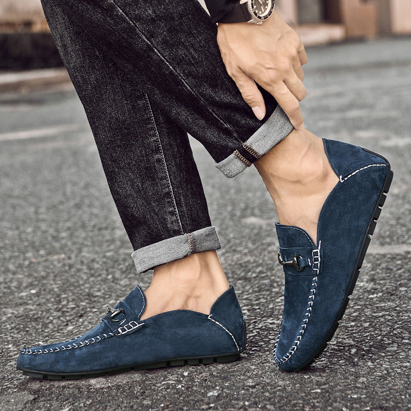 Men's Breathable Suede Casual Shoes Rubber Sole