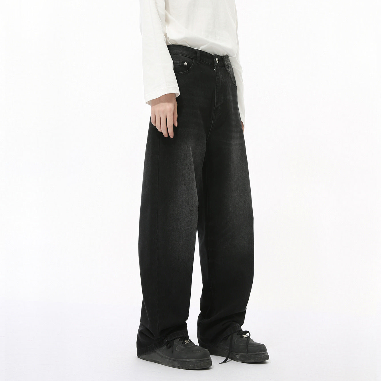 Men's Loose Straight Washed Jeans